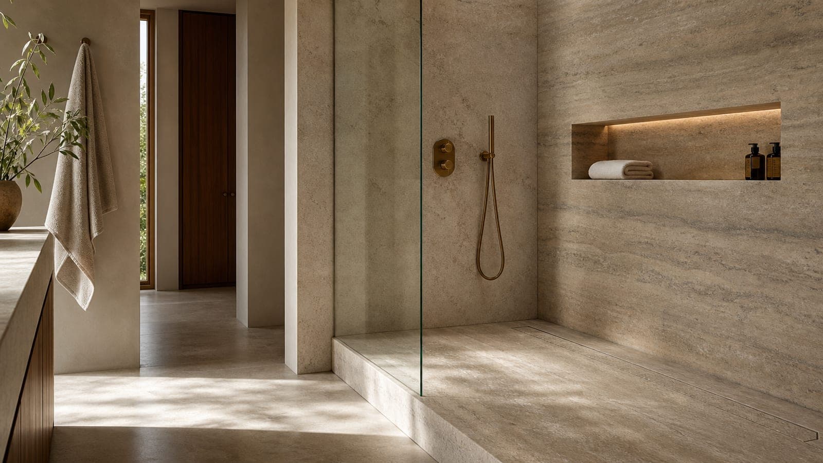 Receveur de douche en pierre naturelle