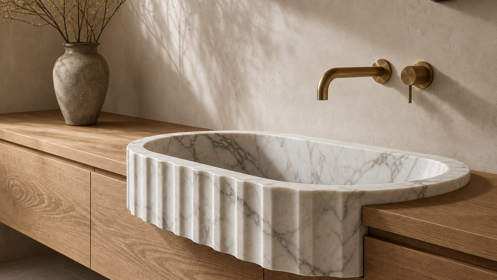 Vasque en marbre pour salle de bain