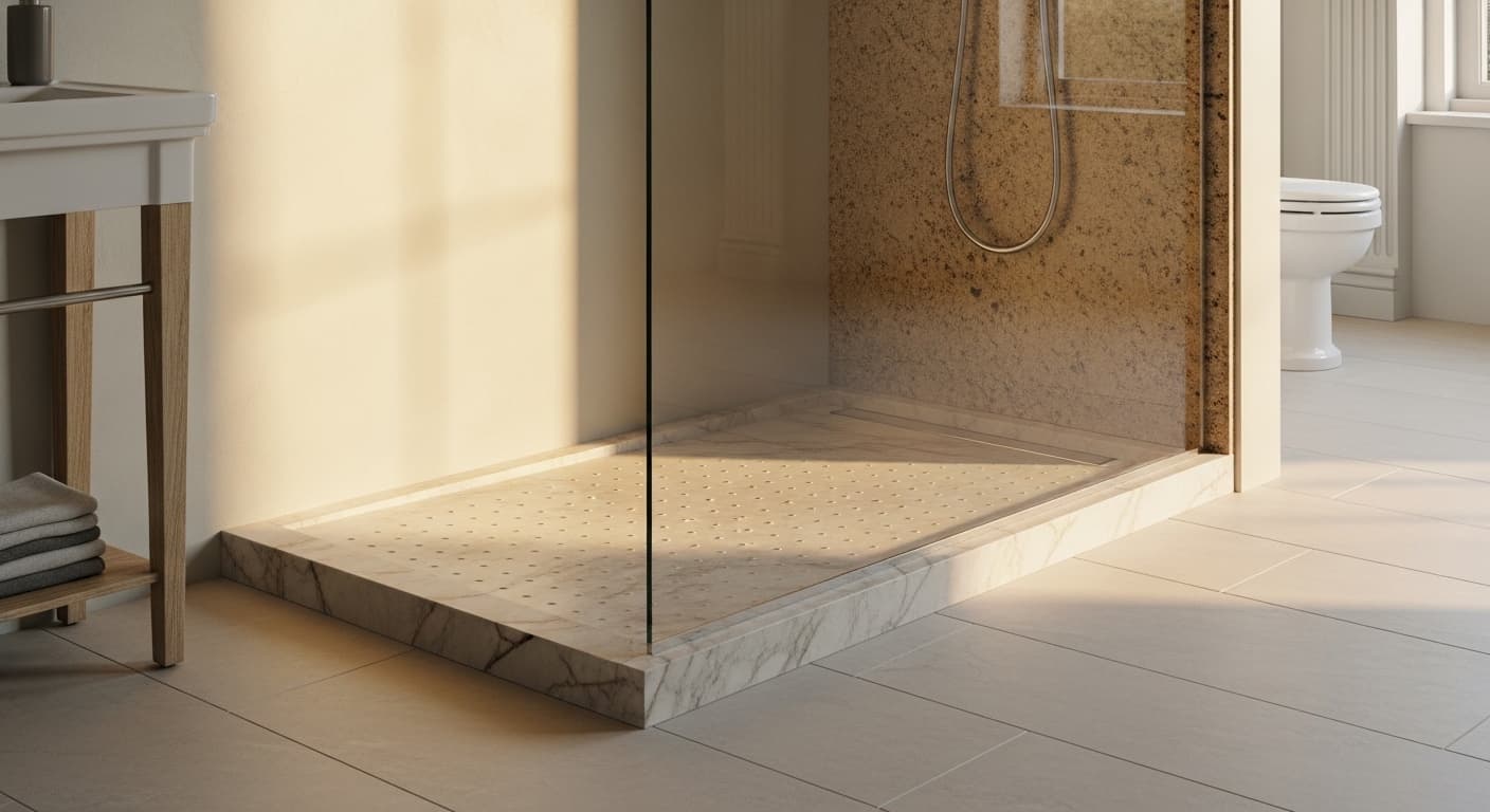 Voir les receveurs de douche assemblés en pierre