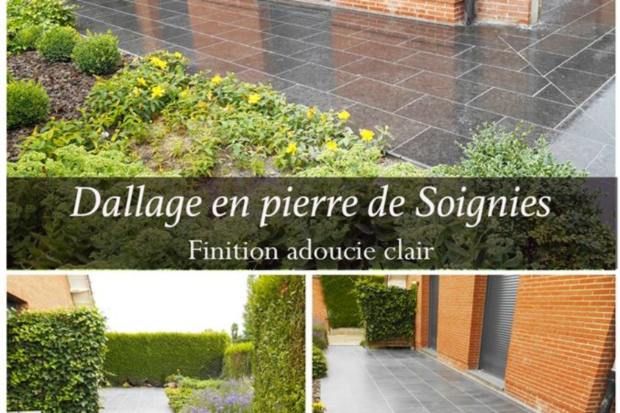 Dallage terrasse en pierre de Soignies